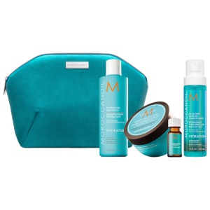 Moroccanoil Magic of Hydration Set (Hydrating Shampoo 250ml, Hydrating Mask 250ml, All in One Leave-in Conditioner 160ml, Treatment 10ml)