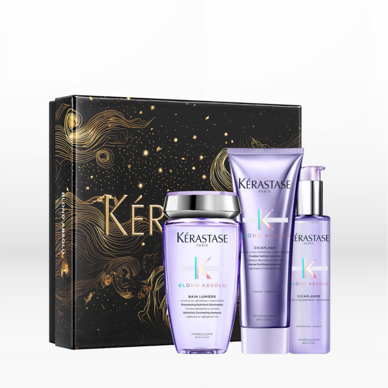 Kérastase Blond Absolu Holiday Set για ξανθά μαλλιά (Shampoo 250ml, Conditioner 250ml & Thermique 150ml)Kérastase Blond Absolu Holiday Set για ξανθά μαλλιά (Shampoo 250ml, Conditioner 250ml & Thermique 150ml)